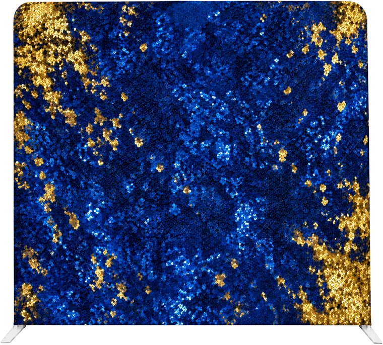 Blue & Gold Sequin photo booth backdrop