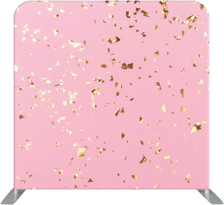Pink & Gold Confetti photo booth backdrop