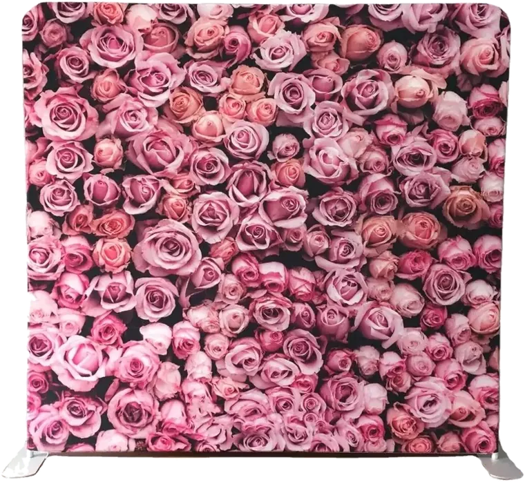 Pink Roses photo booth backdrop
