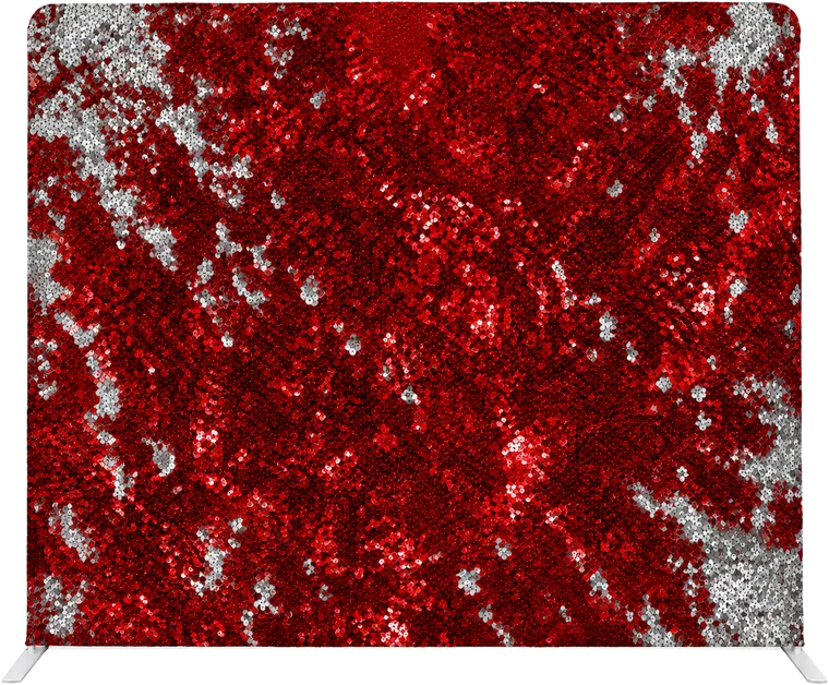 Red & Silver Sequin photo booth backdrop