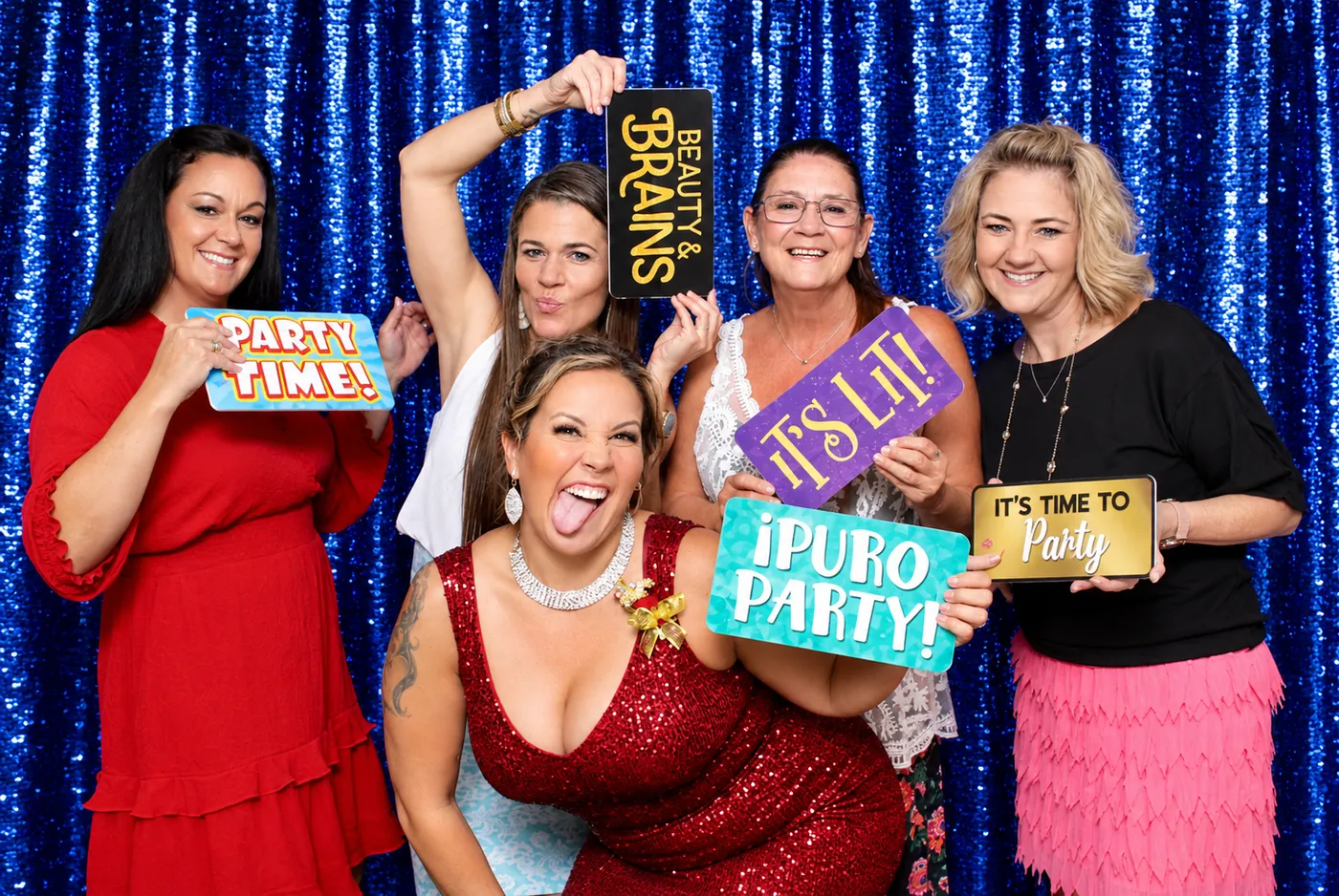 Guests at a Photo Booth DFW event