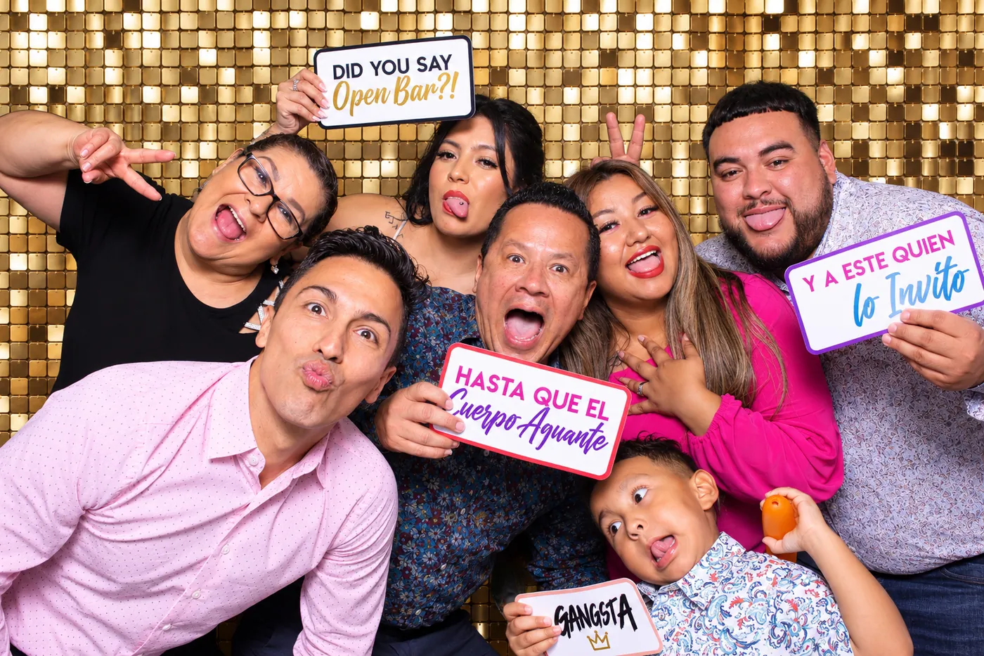 Guests at a Photo Booth DFW event